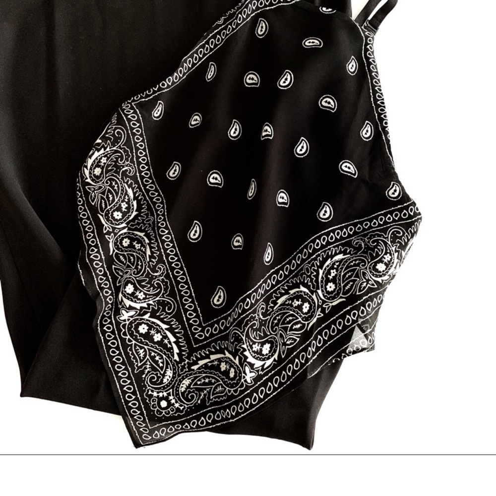 Dion Lee Bias Bandana Black Strappy Slip Midi Dress Womens US Size 2 New